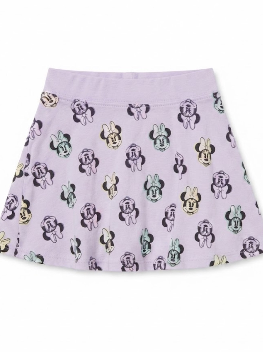 Disney Pastel Lilac Minnie Print Skater Skort Girls Size 6